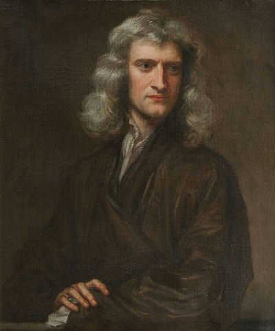 Newton at 46, painted by Godfrey Kneller in 1689